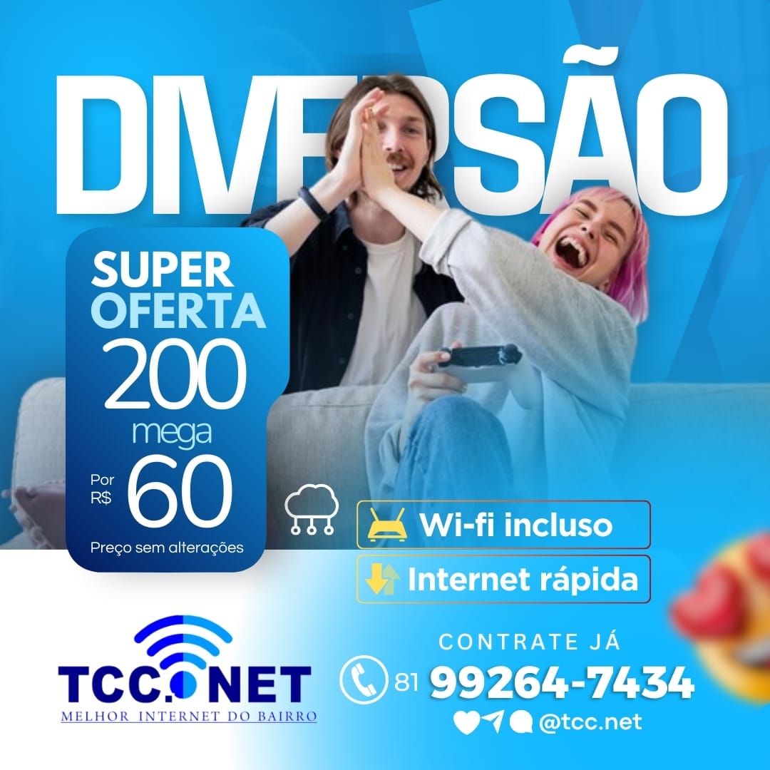 TCC.NET A MELHOR SO BAIRRO COM SUPORTE TOP COM QUEM TEM MAIS DE 10 ANOS NO MERCADO TELECOMUNICAÇÕES