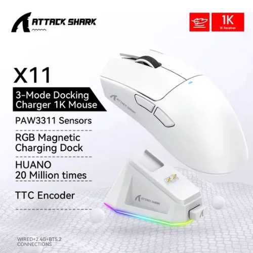 Miniatura Mouse Gamer Attack Shark X11
