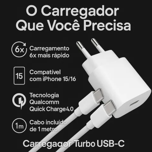 Miniatura Carregador Completo Apple 20W TIPO-C